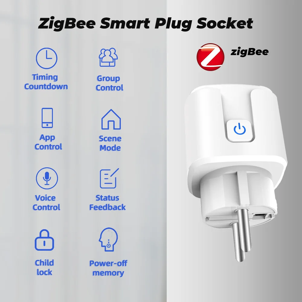 Zigbee  Ʈ ÷ EU 250V ܼƮ ,  ǰ  ͸ Ÿ̸, ˷  ᵦ  , 16A