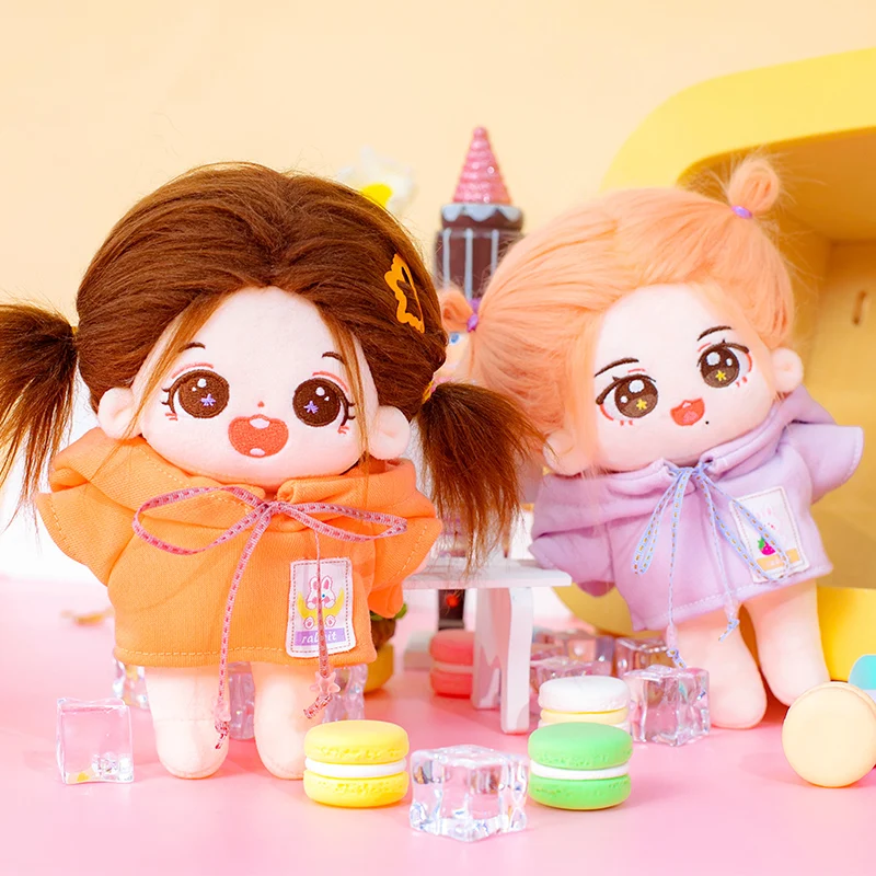 1 PC Hoodie Sweater Clothes for 20cm Idol Dolls Cartoon Outfit Accessories Suit for Super Star Cotton Doll Collection Toys 2