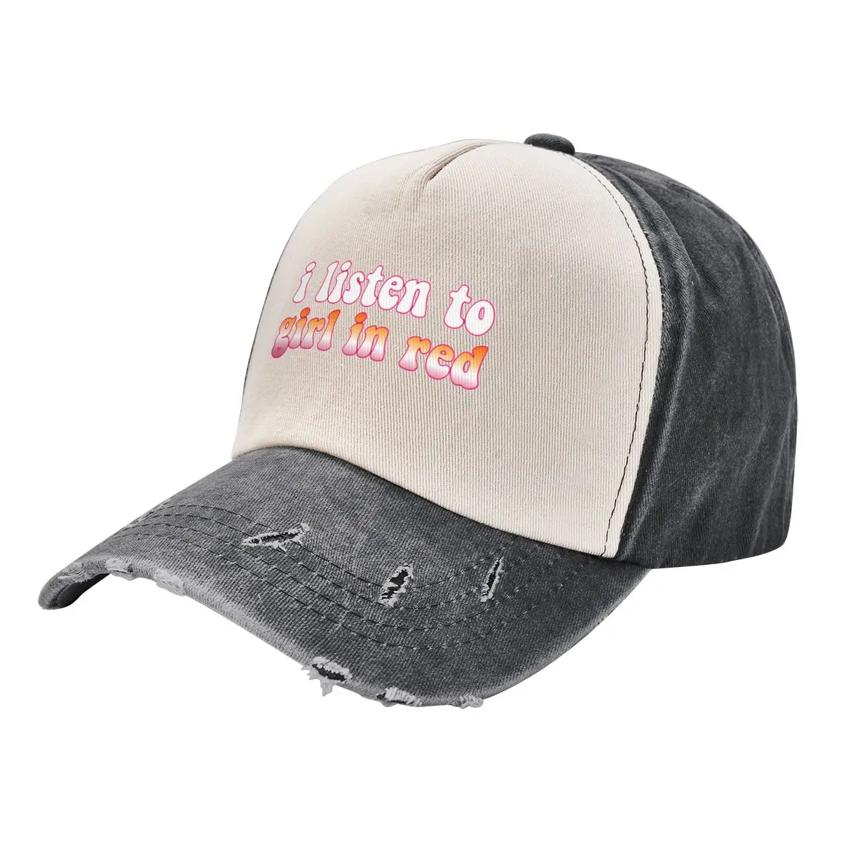 

i listen to girl in red Baseball Cap Beach dad hat Snap Back Hat hiking hat Sun Hats For Women Men's