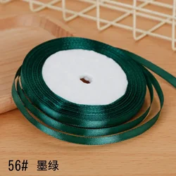 Elegant 6mm Satin Ribbon for DIY Crafts and Gift Wrapping (6mm deep green)