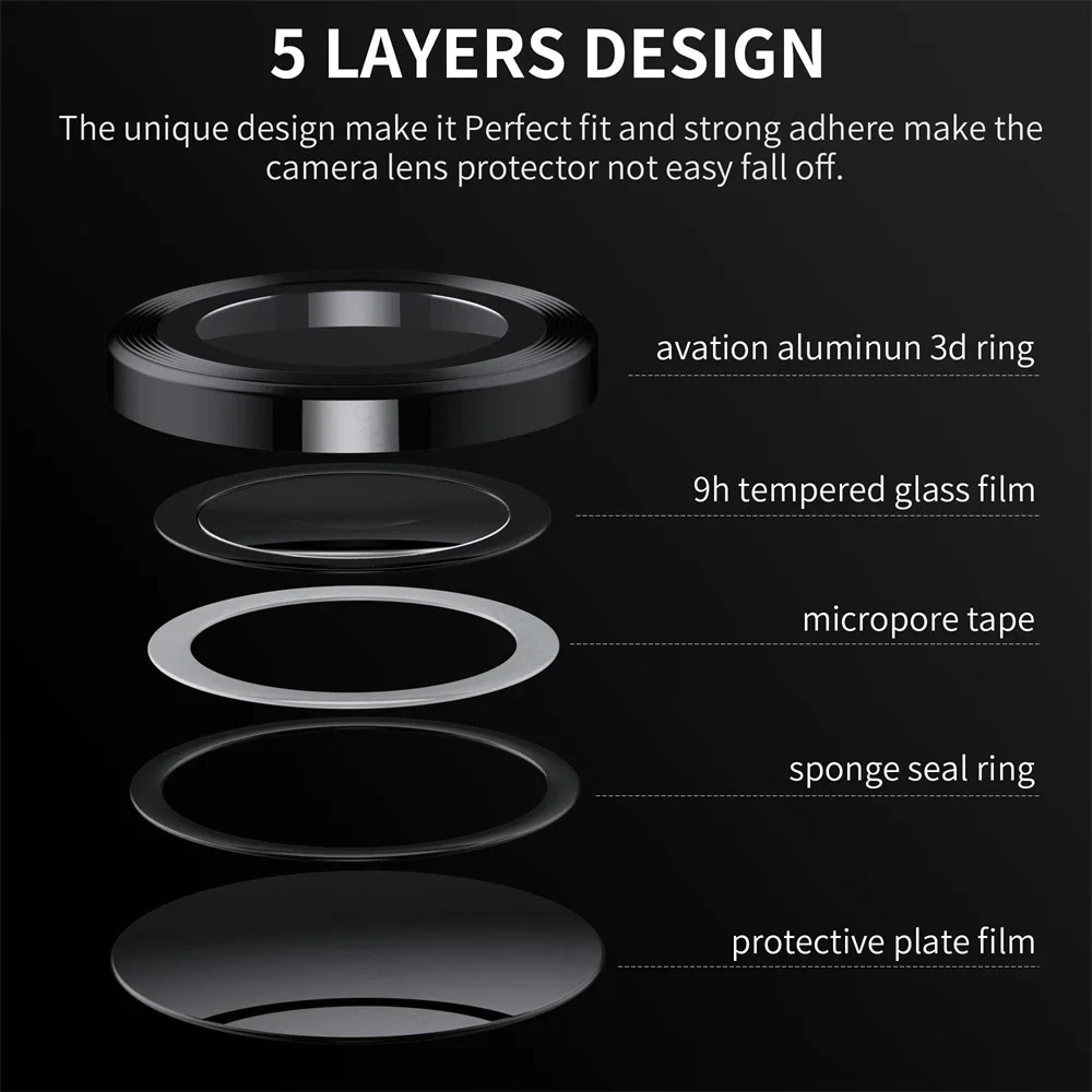 Galaxy Phone Case with Metal Ring and Camera Protectors – Rear HD Lens Glass Accessories