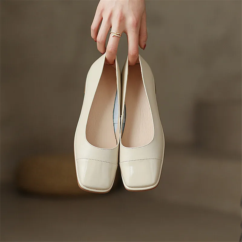 

New Spring/summer Women Pumps Casual Shoes for Women Square Toe Low Heel Slip on Simple and Versatile Women Shoes Zaptos Mujer