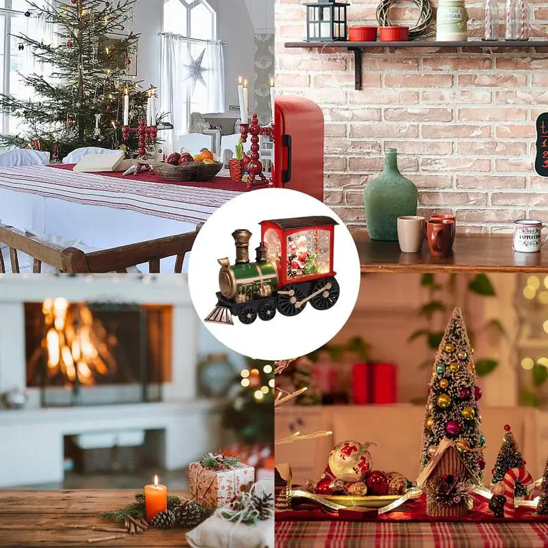Lighted Christmas Train Interesting Light Up Train With Snowing Scene Seasonal Decors For Bedroom Study Room Garden Car Living