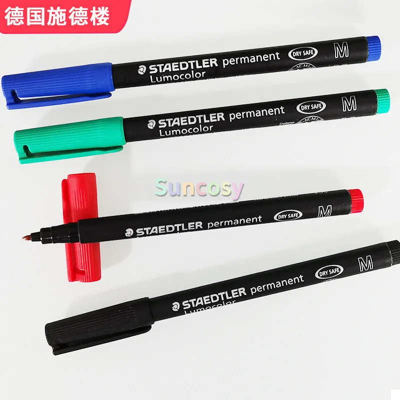 프로젝터용 STAEDTLER 318 F 유성 영구 마커 12개 매끄러운 필기, 퇴색 방지, 오래 지속되는 간판에 이상적