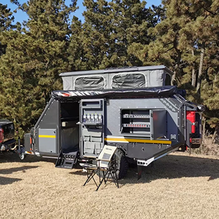 OffRoadHibridFamilyCampingCamperTeardropTrailerOffRoadCaravan