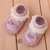 0-30Months Baby Socks Shoes Ruffled Edge Bow Baby Girls Spring Autumn Indoor Anti Slip Soft Sole Princess Flooring Sock Shoes 2