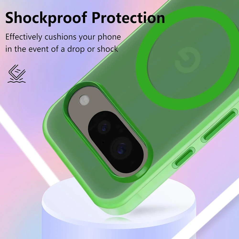 Candy Color Matte Clear Magnetic Case with Wireless Charging Frosted Finish