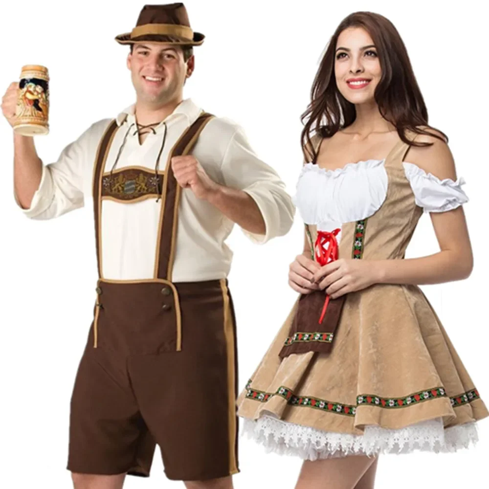 Male Woman Oktoberfest Costume Traditional Couple German Bavarian Beer Festival Outfit Cosplay Halloween Carnival Party Clothes cosplay costume