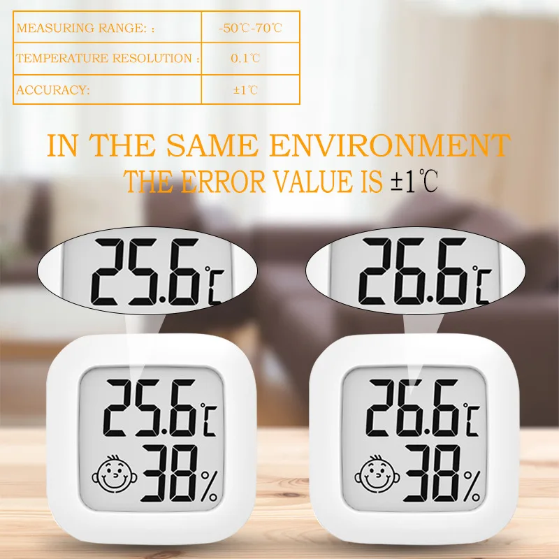 Digital LCD Thermometer with Electronic Display for Environmental