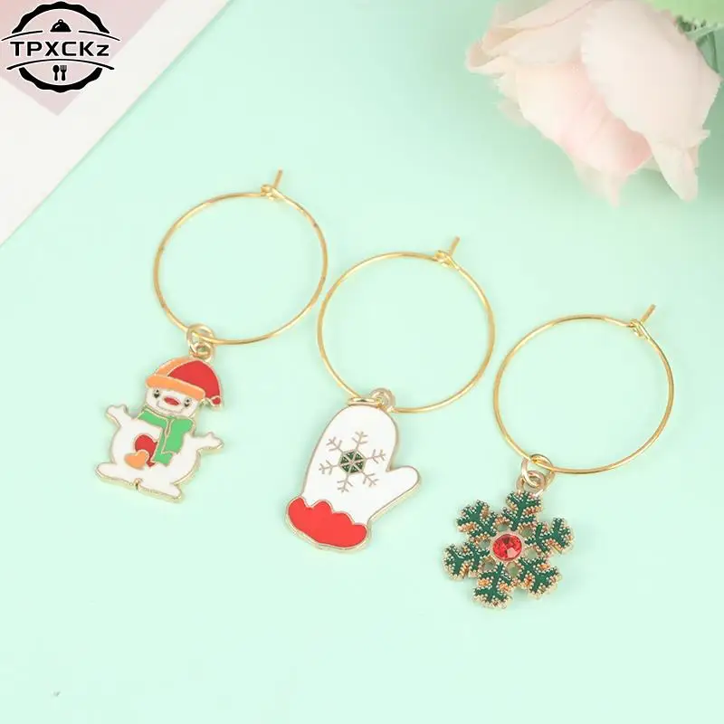 20pcs Christmas Wine Glass Charms Delicate Useful Durable Wine Cup Tags Cup Decorations Markers For House Party