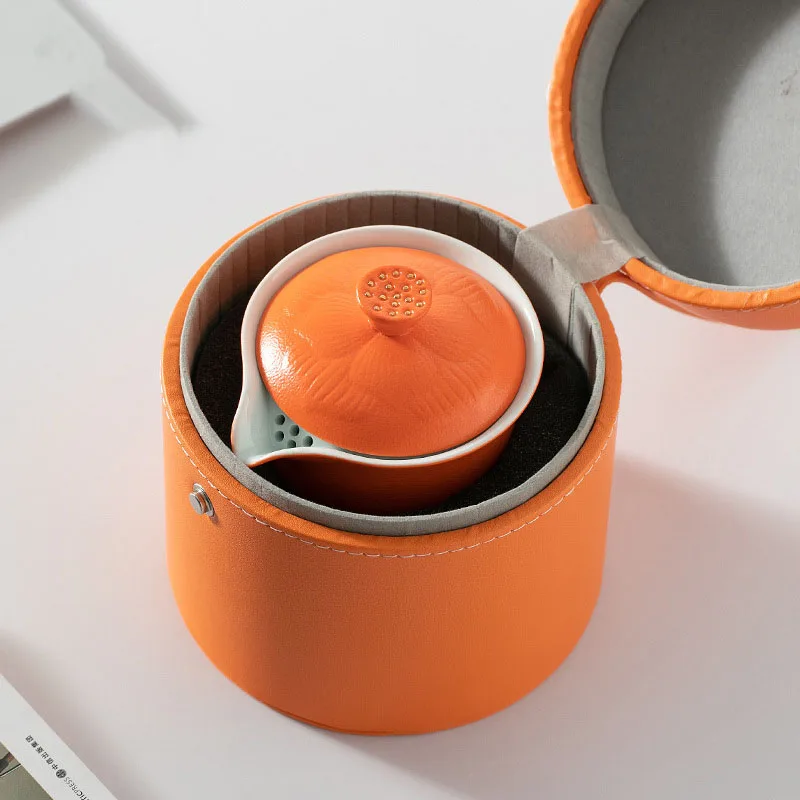 Portable Travel Tea Set, Small Equipment, Outdoor Bag, Portable Kungfu Tea Pot, Tea Cup, Simple Camping Express Cup