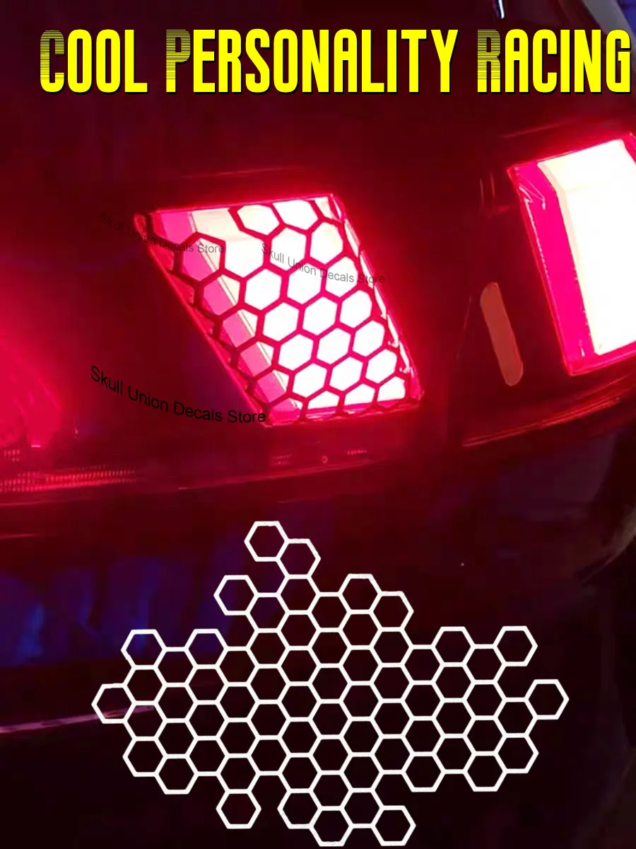 

Motorcycle Sticker Honeycomb Helmet Decals Waterproof Vinyl Car Refit Creative Bumper Stickers Motor Tank Decal Car Accessories