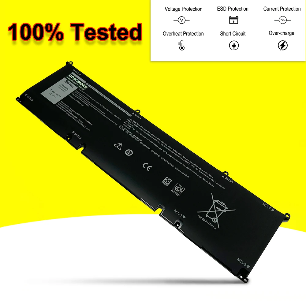 Bateria do Portátil para Dell Xps 15 9500 9510 9520 Precisão 5550 5560 5570 Alienware M15 r3 r4 M17 r4 Inspiron 7510 7610 69kf2 - Imagem 2