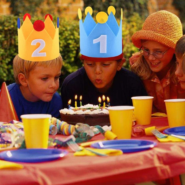 Chapeau Anniversaire Enfant, Tissu de Couronne D'anniversaire, Couronne  Anniversaire en Tissu, Couronne pour Enfants avec Numéros Interchangeables  de