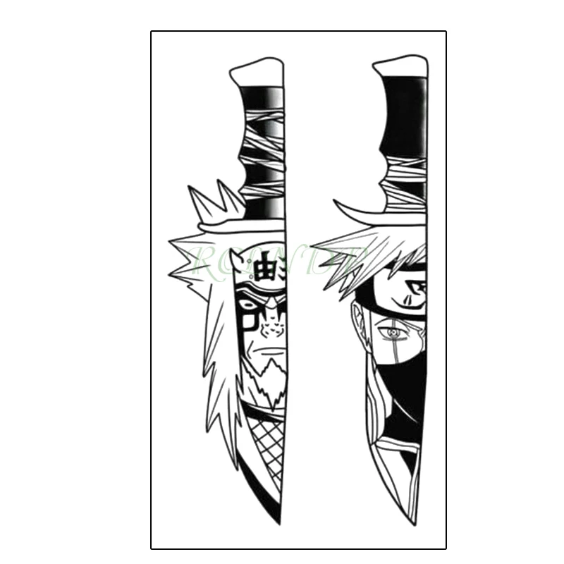 Waterproof Temporary Tattoo Sticker Knives anime Cartoon Boy Tatto Flash for Men Women