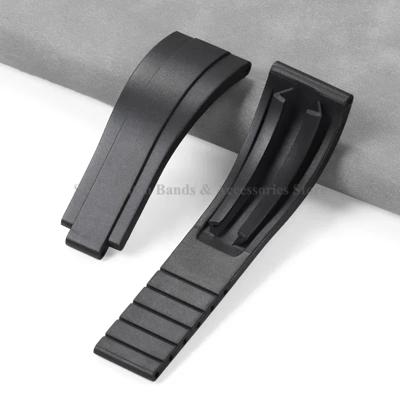 Premium 20mm TPU Silicone Watch Strap with Metal Buckle - Men's Accessory Bracelet Replacement