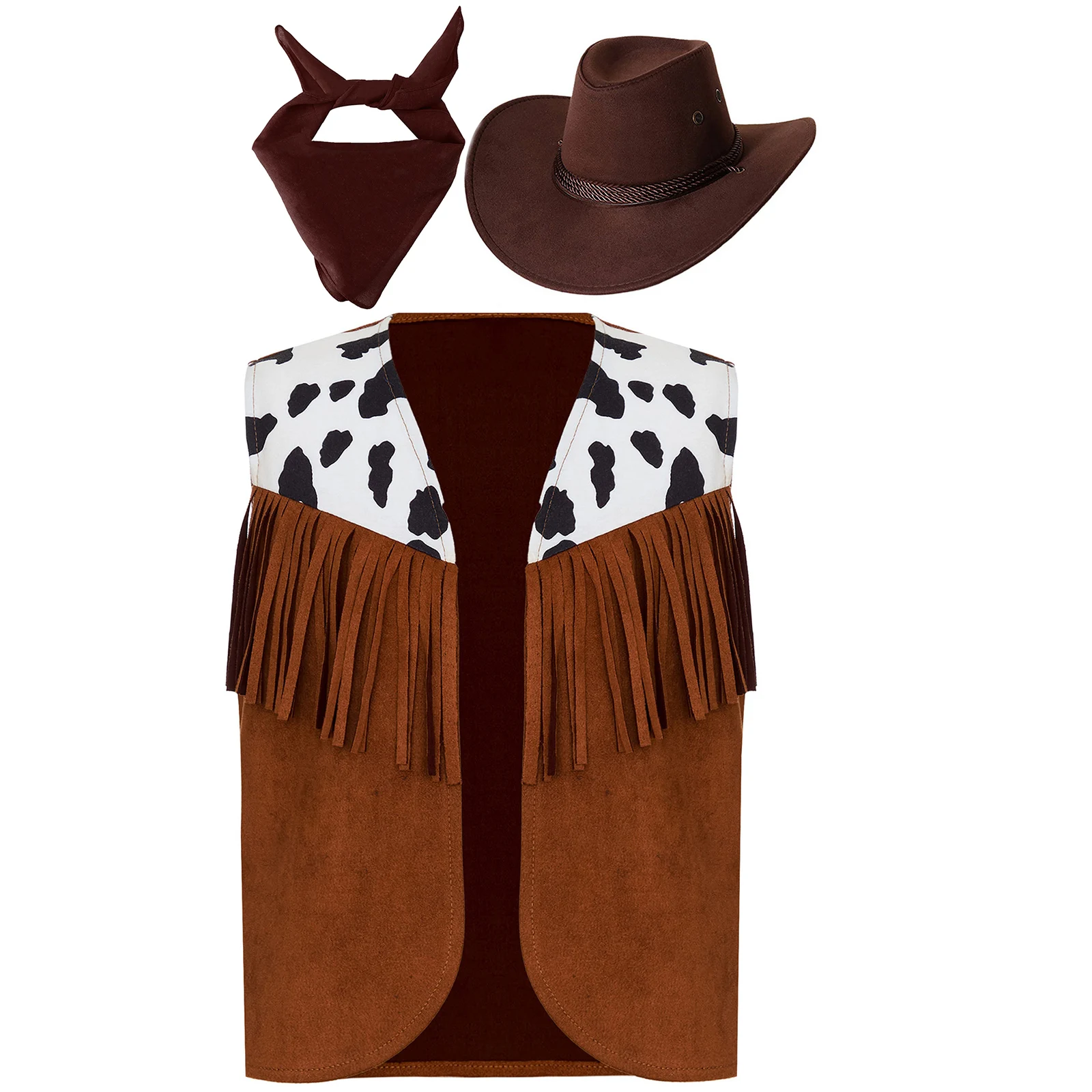 Chaleco Disfraz Vaquero Mujer Chaleco Vaquero Con Flecos Para