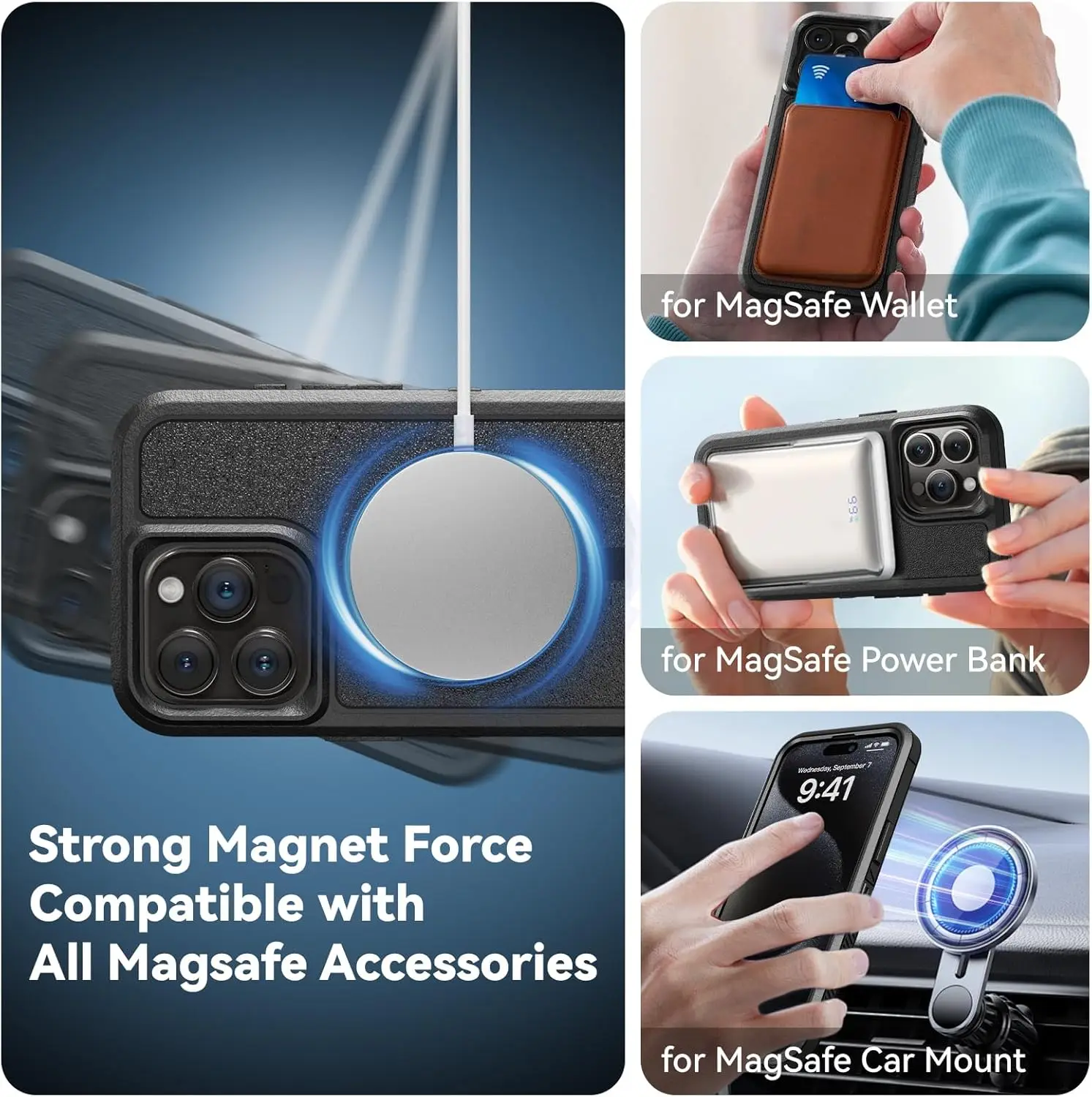 Heavy Duty Shock Absorption Full Body Protective Silicone Rubber Phone Case