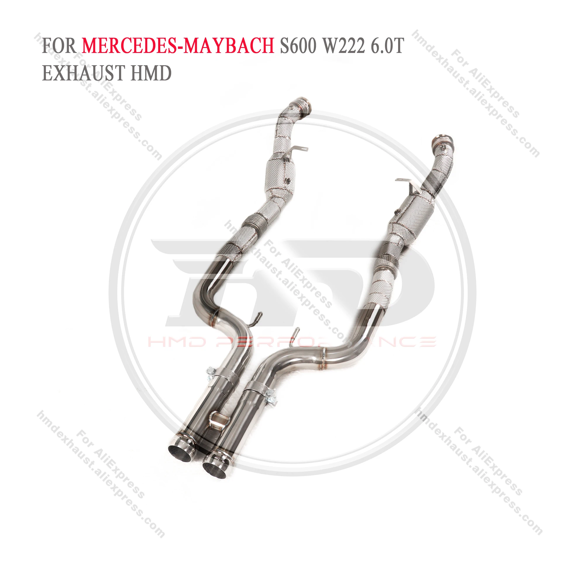 

HMD Exhaust System High Flow Performance Downpipe for Mercedes Benz Maybach S600 V12 6.0T With Heat Shield