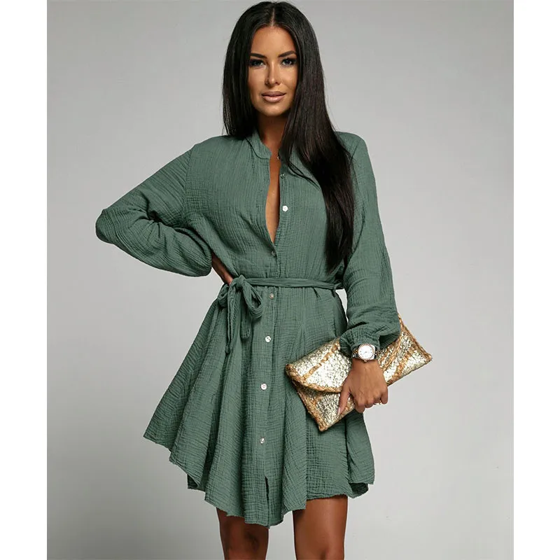Style Women Dress Dress Party Evening Elegant Women Shirt Dress Loose Casual Jersey Mini Shift Dresses