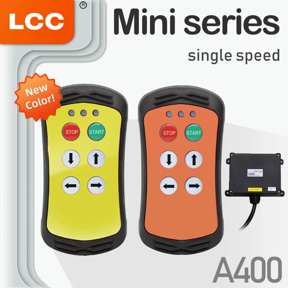 LCC A400 Industrial Remote Control Hydraulic Control Lifting Remote 4 Buttons Single Speed Crane Industrial Radio Controller