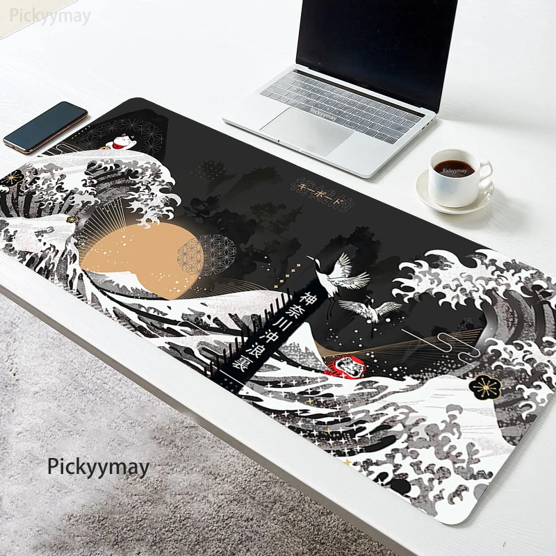 Japanese Great Wave Off Large Mousepad Gamer PC Gaming XL Mouse Pad Computer Keyboard Laptop Mousepad Mause Art Office Desk Mat mouse pad gaming mousepad computer desk mat