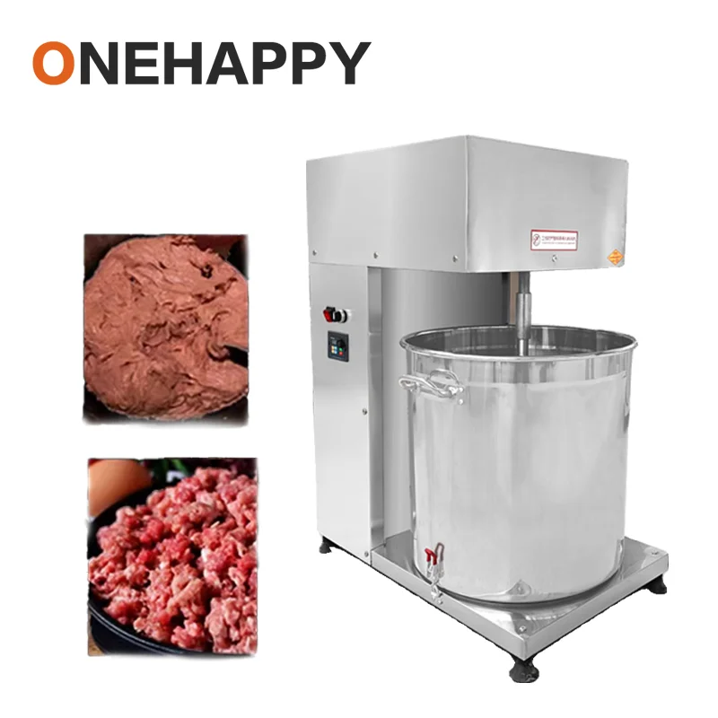 Commercial Electric Meat Mixer 304 Stainless Steel, Auto Dough Blender for Sausage/Dumpling Filling & Home Use