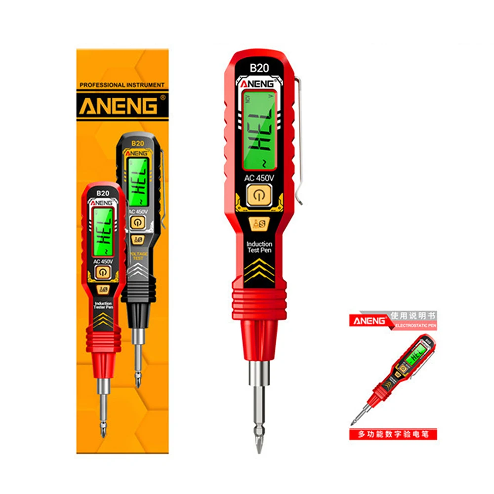 UNI-T UT18D Tester di Tensione, Portatile Rilevatore di Tensione Penna Continuità Impermeabile