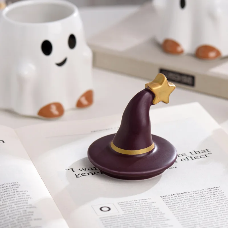 Caneca fantasma assustadora - cerâmica fofa 3D engraçada com cara fantasma,  café cerâmiHalloween com caixa presente, decoração criativa festa Halloween  elfo desenho animado para escritórios em casa, dormitório escolar