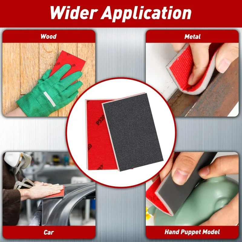 Bates- Sanding Sponge, 4 Pack, 60/80/120/220 Grit Assortent, Washable - View #10