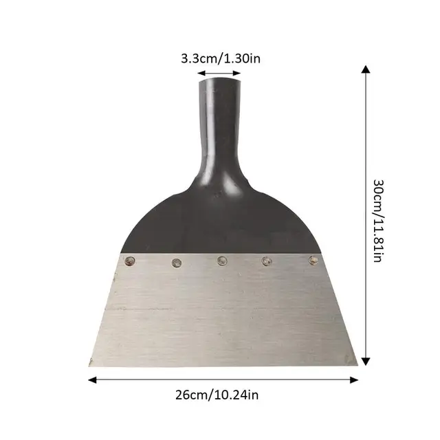 Szén Acélkert Kézműves Lapos Fej Kertészeti Lapáttisztító Trágya Jégtelenítés Távolítsa El A Kis Hirdetési Matricákat - Image 6