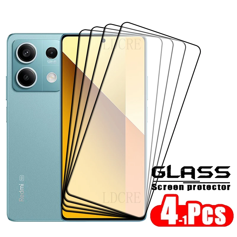 4-Pack Tempered Glass Screen Protector with Full Cover Glue and 9H Hardness