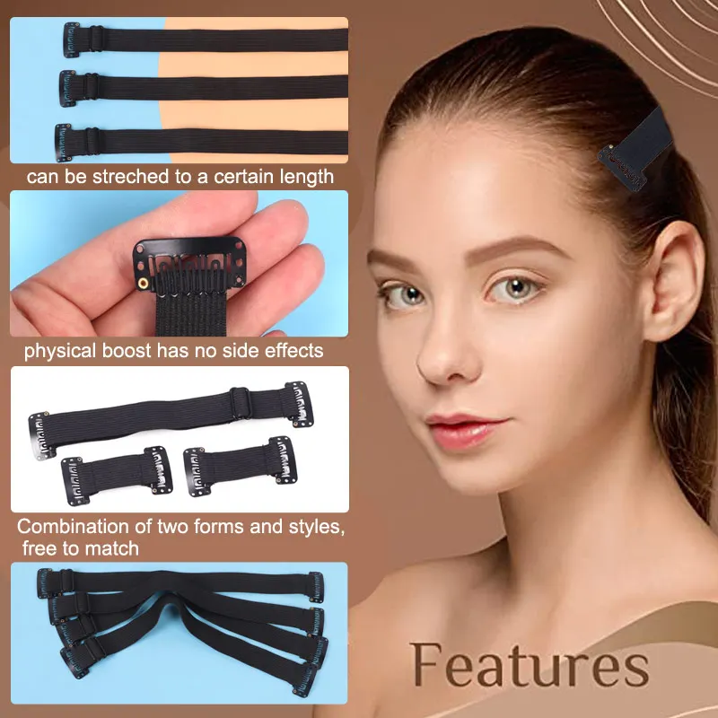 Face Lifting Bands With Clips Adjustable Elastic Tape Instant Face Lift  Belt With Hair Clip For Face Eye Eyebrow Wrinkles Remove