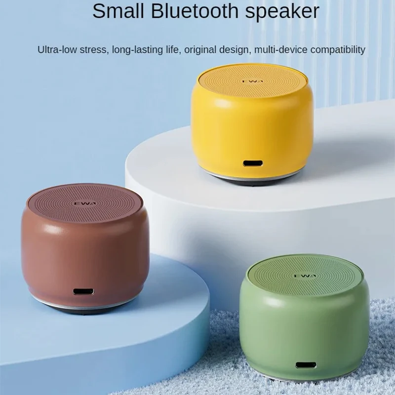 EWA Mini Portable Bluetooth Speaker - Aluminum Alloy, Deep Bass, High Volume, Indoor/Outdoor Wireless Sound System