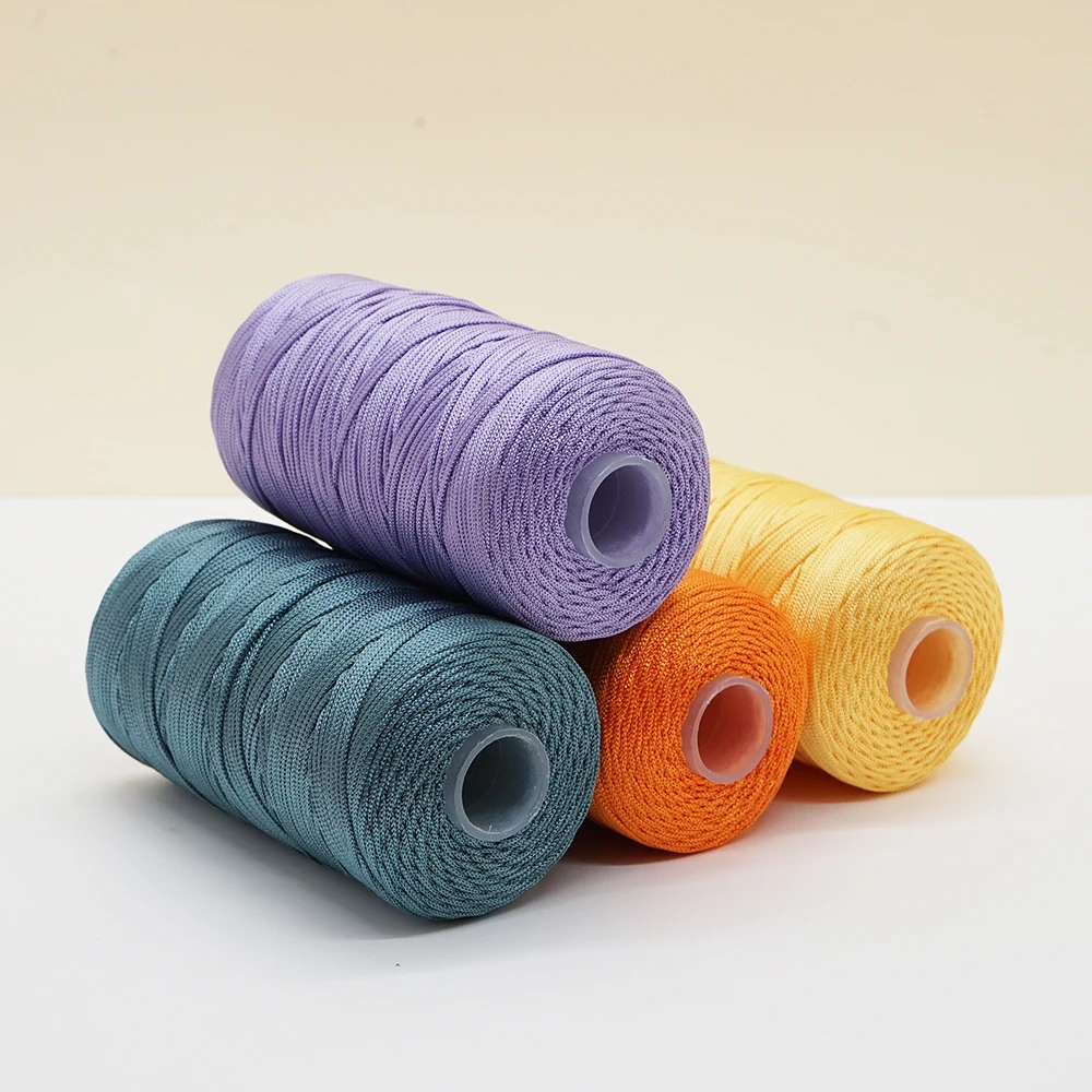 1Pc 100g 1.5mm Thin Ice nylon Yarns For Knitting And Crochet diy bag shoes hat hollow Yarn Thread Crochet Line DIY Bracelet mat 4