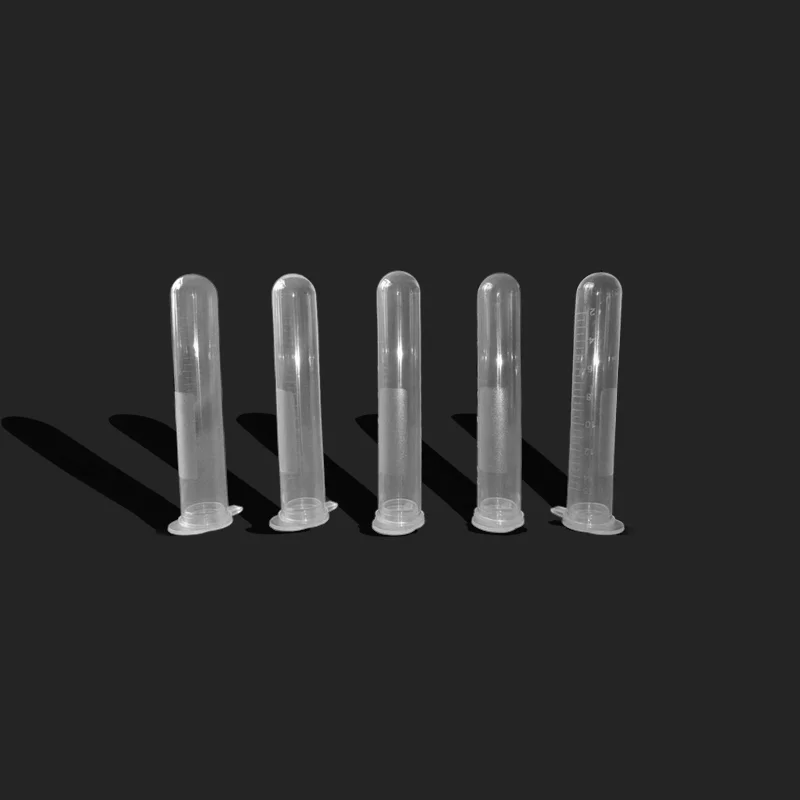 100pcs 15ml Transparent Laboratory Clear Plastic Test Tubes Vials With Push Caps School Lab Supplies