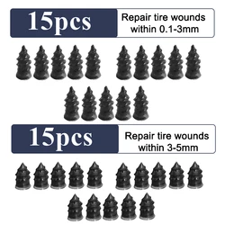 Multipurpose Tire Puncture Repair Kit - 10/20/30pcs Rubber Repair Nails for Cars, Motorcycles, and Bicycles (15 Small 15 Large)