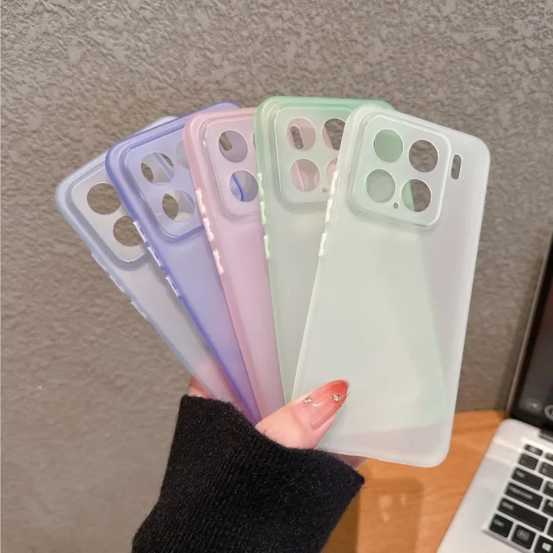Ultra Thin Transparent Matte Silicone Back Cover - 0.3mm Slim Soft Bumper Case