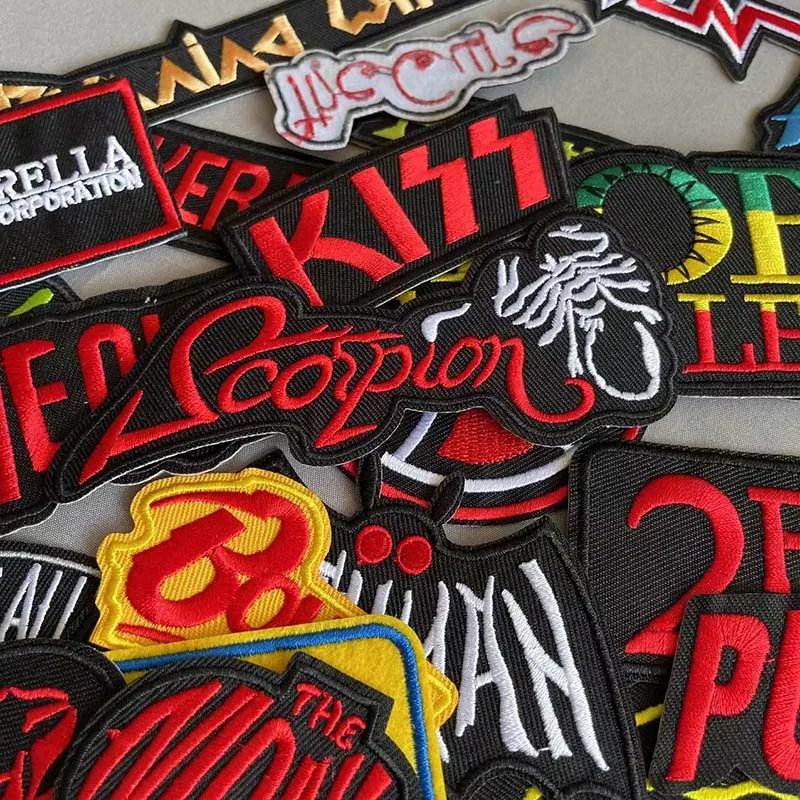 Punk Rock Band Music Fusible Stickers Embroidery Applique Badge Iron On Patches,Clothing Thermoadhesive Patch DIY For Clothes