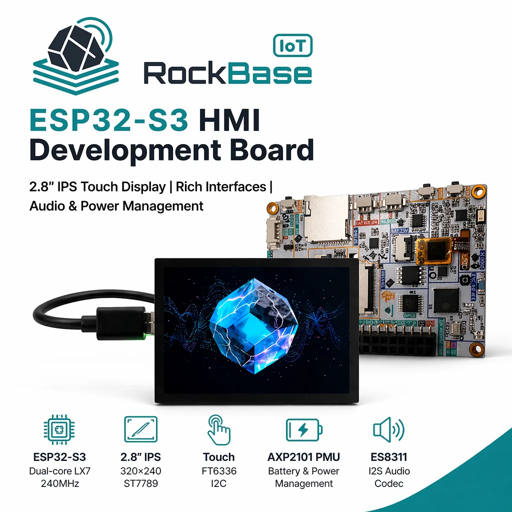 ESP32-S3 NM-디스플레이 2.8인치 IPS 터치 스크린 320x240 23비트 LX7 듀얼 코어 프로세서 IoT 프로젝트용 28인치 디스플레이