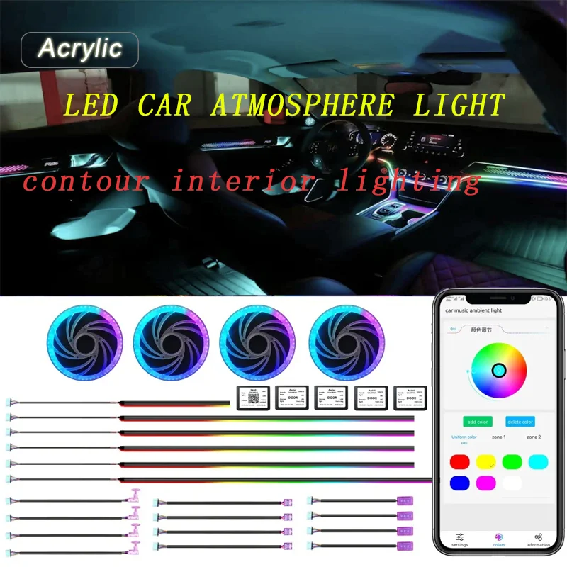 

USB Cool Light Car Interior LED Decorative Light RGB Atmosphere Light with General Motors Environment Light Interior Accesorios