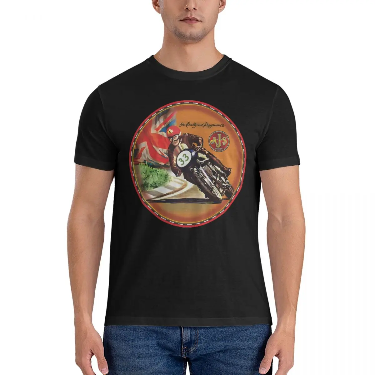 Uomini Ajs Moto Magliette Fresche Ajs Vestiti In Puro Cotone Impressionante Manica Corta Girocollo T-Shirt Idea Regalo T-Shirt