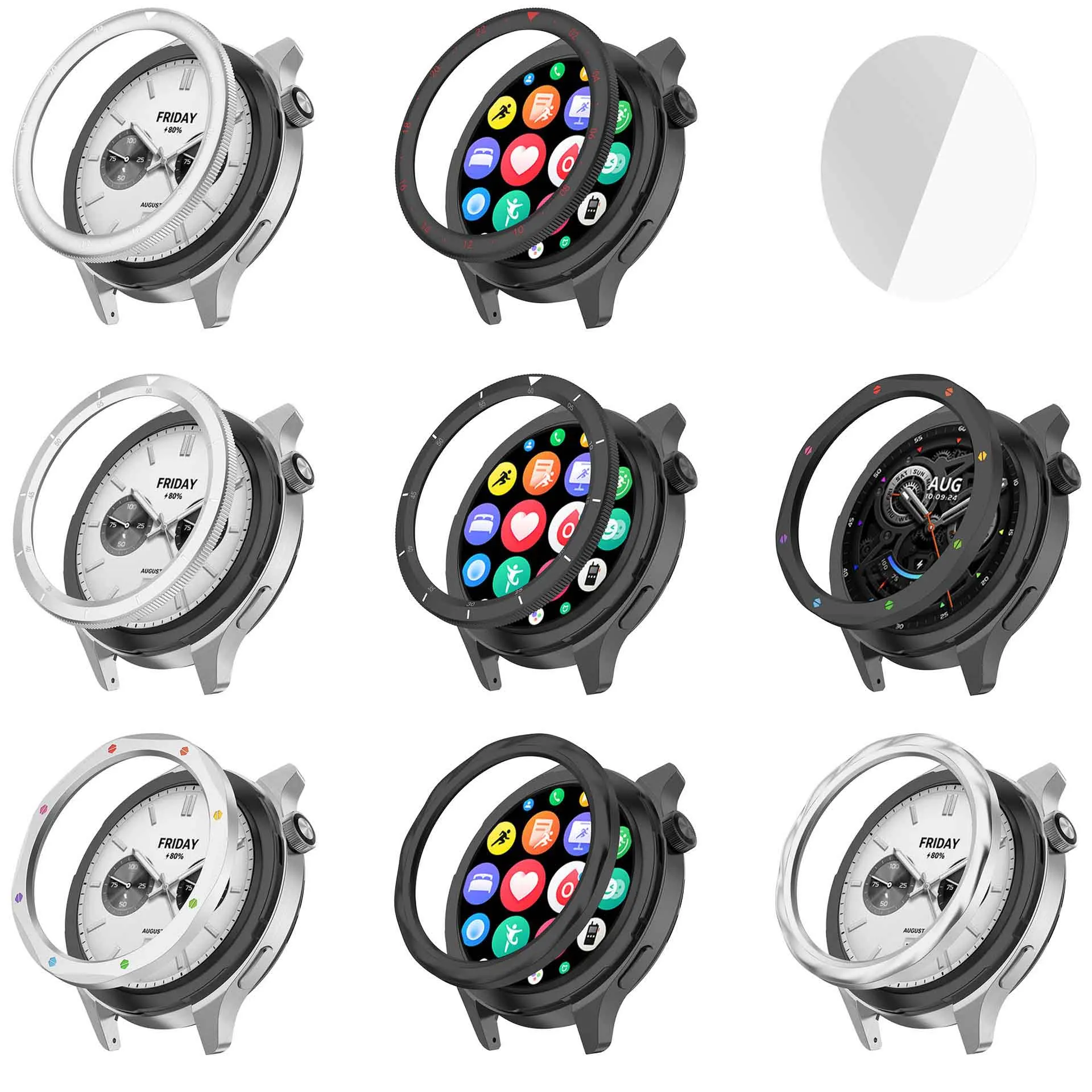 Metal Bezel Ring for Xiaomi Watch S4 S3 eSIM Watch Case With