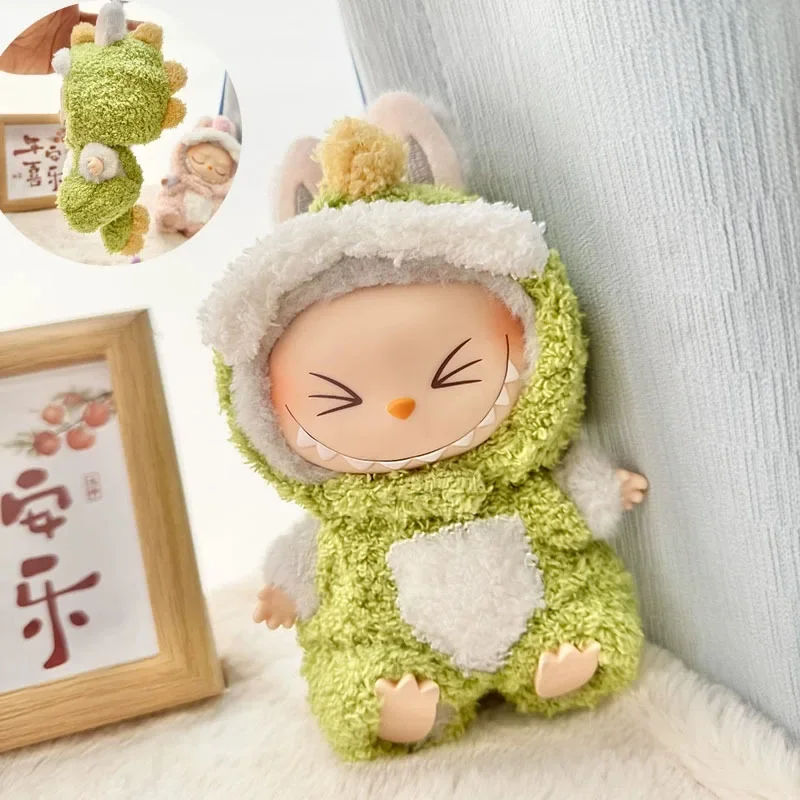 Rabbit Outfit for 17cm Labubu Plush – Kawaii Macaron Style Clothes (Not Official)
