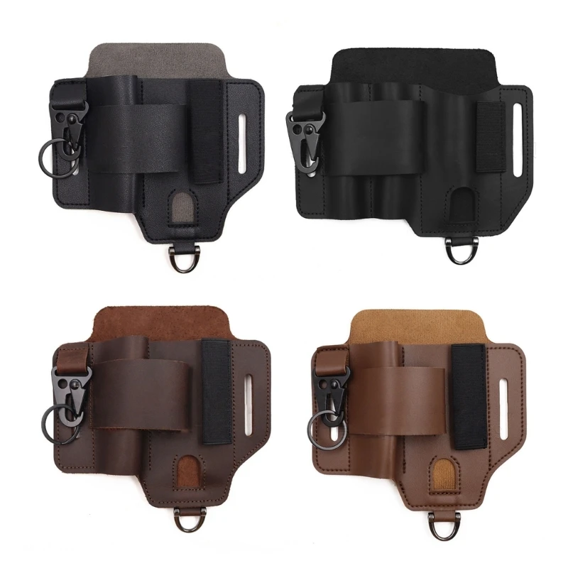 Multitool Sheath Pocket Organizers With Key Holder Tactically Tool Holsters Leather Belt Sheath Hanging Waist Belt Pouch 2