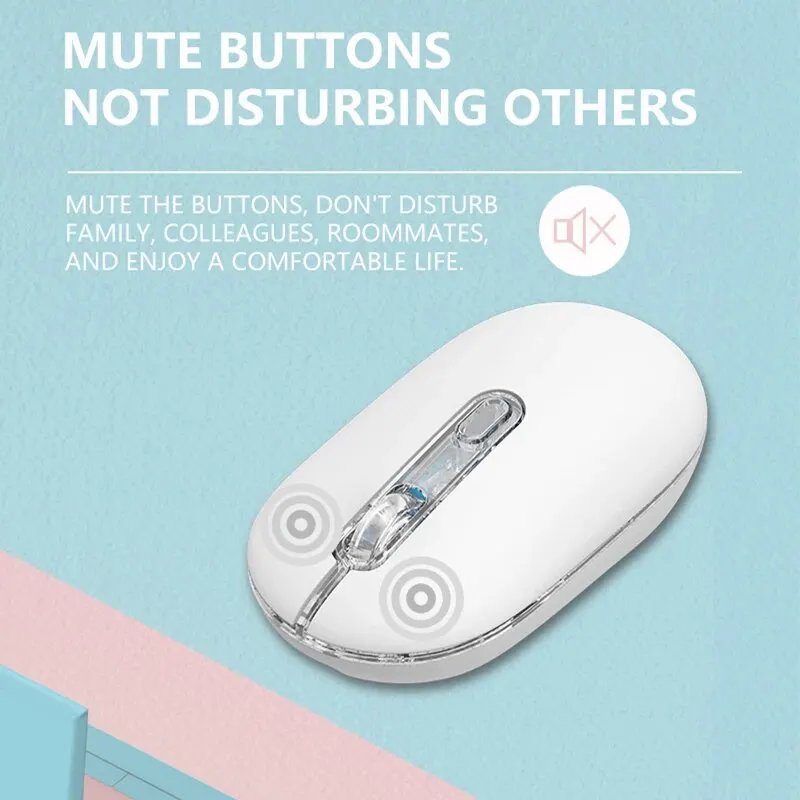 1 PC ITLY Rechargeable Wireless Bluetooth Mouse 2.4G USB Mice For Android Windows Tablet Laptop Notebook PC For IPAD Mobile