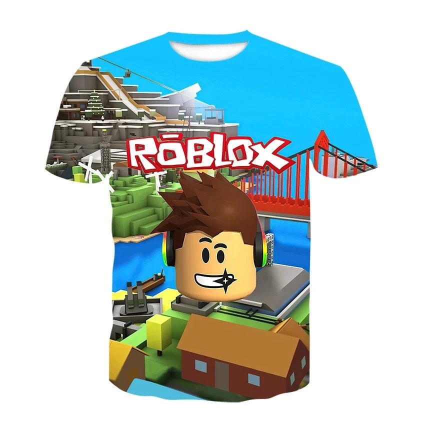 2023 Roblox Kid T Shirt Boys Game Sports T-shirt Child Cartoon