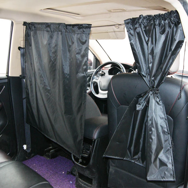 Double Layer Cloth Car Divider Curtain ,Detachable Car Blackout