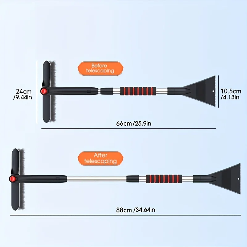 Car Snow Brush Retractable Snow Plow Window Glass Defrost Scraping Snowboard Winter Clearing Tool Car Exterior Accessories for car snow brush