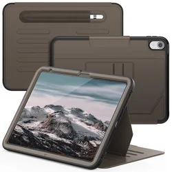 Rugged Multi - Angle Magnetic Smart Tablet Case with Enhanced Protection - iPad 10.2 (7 - 8 - 9th) (Brown)